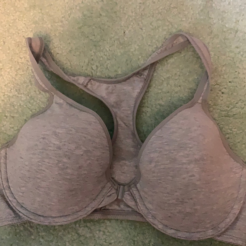 Gray Racerback No Boundaries Bra